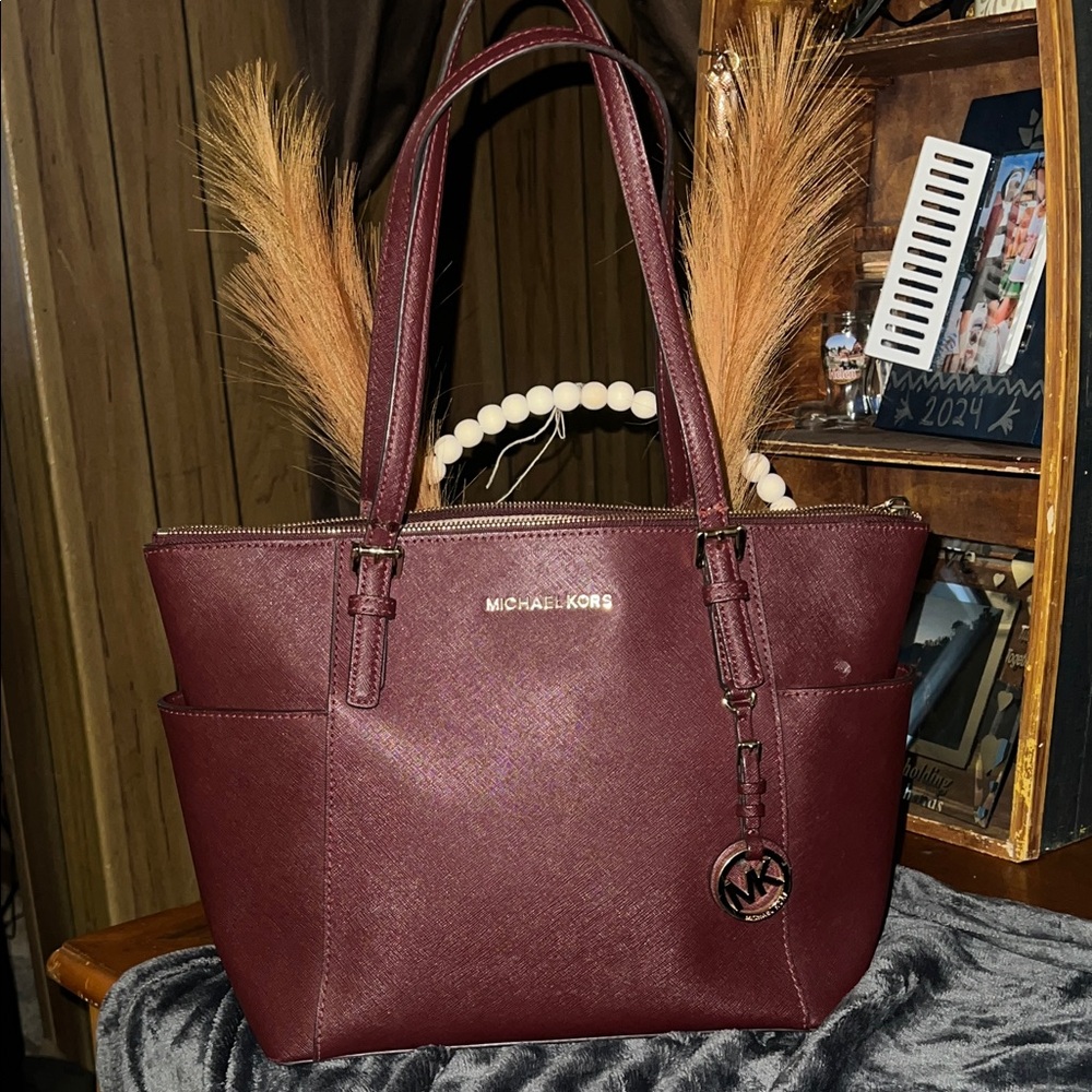 Michael Kors Deep Red Tote Bag
